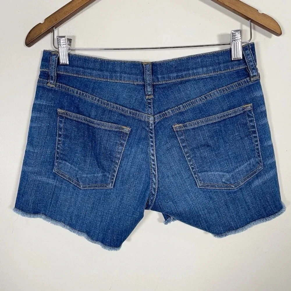 J.CREW | INDIGO DENIM CUT OFF DARK WASH JEANS